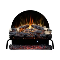 Spark Standset Elektrisk Peis | Frittstående Innsats | Realistisk LED-Flamme & Varmejustering