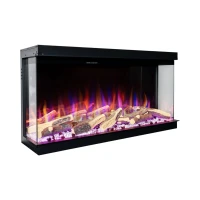 Aflamo Superb 40 svart 3-sidig innebygd elektrisk peis