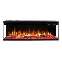 Aflamo Unique Elektrisk Peis &ndash; Tre-sidig LED-flammer, Justerbar Lysstyrke, Veggmontert Design, 1,5 kW Varmeeffekt