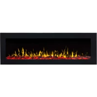 Aflamo Pride 166 cm veggmontert elektrisk peis med LED-flammer