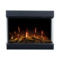 Aflamo Superb 3D 103,2 cm svart 3-sidig innebygd elektrisk peis