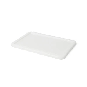 Lokk til pizzadeig heveboks i klar hvit plast - måler 30x40 cm
