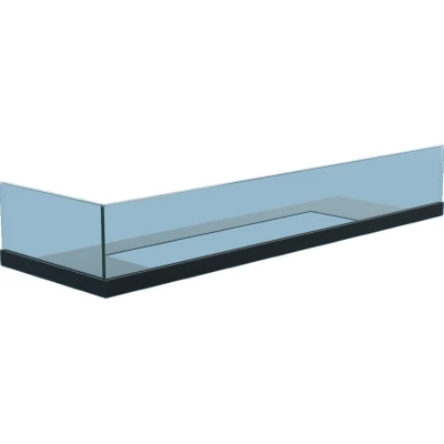 Hjørneglass 70cm venstre  Venstre 70cm glass hjørnepeis