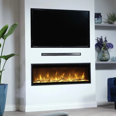 Dimplex Ignite Evolve 60 – Fleksibel Elektrisk Peis med varmeinnstillinger og flammeeffekter Dimplex Ignite Evolve 60 – Elektrisk peis med tumbled glass og drivved