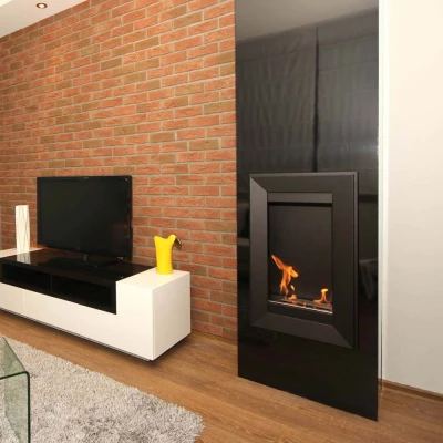 Sort Vertikal Veggmontert Biopeis