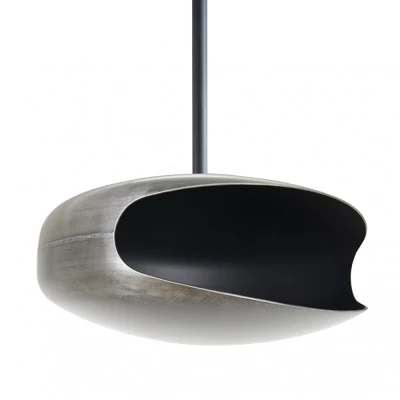 Hein og Haugaard UFO-60 New York Grå Rund takmontert biopeis i stål med flott flamme