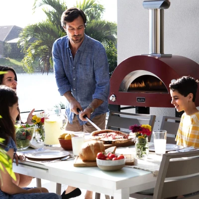 Moderno 2 Pizzaer Rød Hybrid Alfa Forni