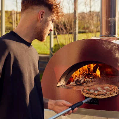 Moderno 2 Pizzaer Rød Brændefyret Alfa Forni