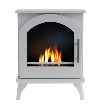 ScandiFlames Austin i hvit ScandiFlames Austin - Frittstående bioetanolpeis i vedovnsdesign med hvit finish