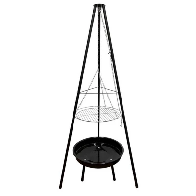 Tripod med rist og bålpanne