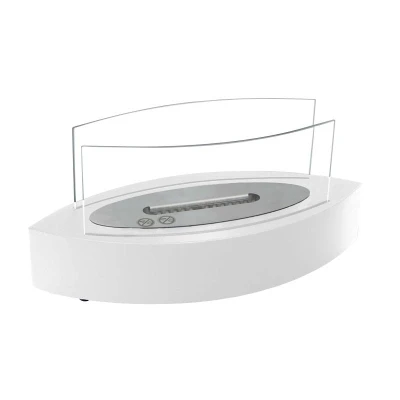 Oval hvit bordpeis til bioetanol | Biopeiser Shop Stilfult oval biopeis til bord i hvit farge