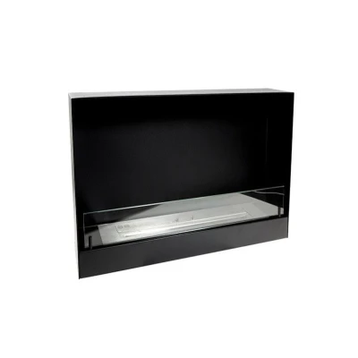 60 cm. Svart biopeis for inkorporering Smal svart biopeis for inkorporering med et sikkerhetsglass (60 cm)
