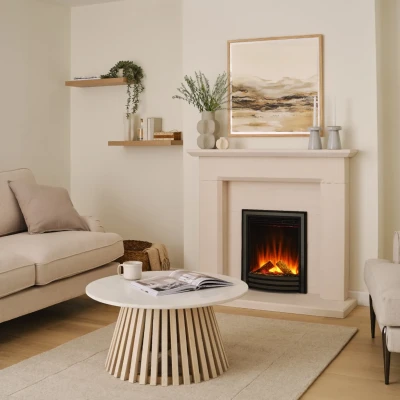 Sway Classic Elektrisk Peis med Svart/Nikkel Frontpanel – Innebygd Elektrisk Peis