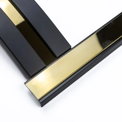 Sway Elegance Elektrisk Peis med Svart og Messing Frontpanel – Innebygd Elektrisk Peis