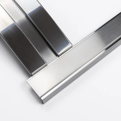 Sway Elegance Elektrisk Peis med Krom og Børstet Stål Front – Innebygd Elektrisk Veggpeis