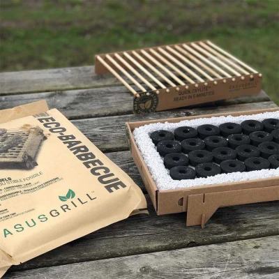 CasusGrill engangsgrill av bambus og papp