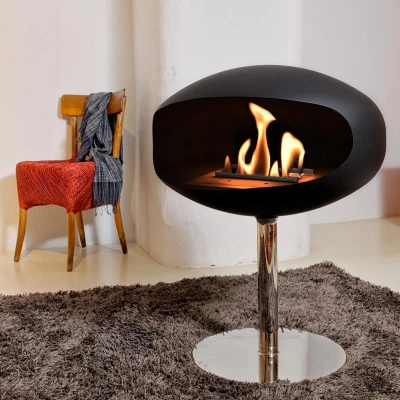 Cocoon Fire Cocoon Pedestal i matt svart Cocoon Pedestal fra Cocoon Fire i matt svart