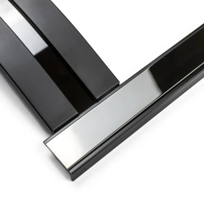 Sway Elegance Elektrisk Peis – Sort/Nikkel | LED-Flamme Sway Elegance Elektrisk Peis med Sort og Nikkel Frontpanel – Innebygd Elektrisk Peis