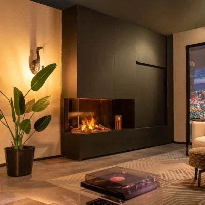 Faber e-MatriX Mood 800-650 III Tre-sidig Vanndamp Peis