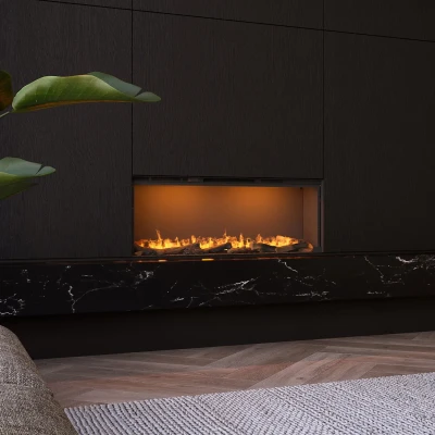 Faber e-SliM Linear 1200-450 I en-sidig innebygd vanndamp peis