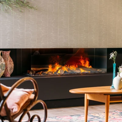 Faber e-MatriX Linear 1300-400 III Lang og Smal Vanndamp Peis