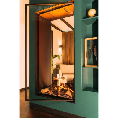 Faber e-MatriX Vertical 800-1600 ST Ekstra Høy Gjennomgående Vanndamp peisinnsats