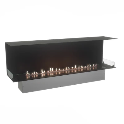 Foco Three 1800 - tresidig innebygd biopeis med flammeutsikt fra 3 sider