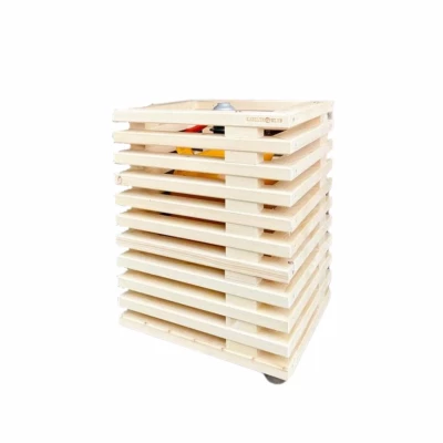 Kabeltromlen Tralle 11 kg Gasflaskeskjuler i ubehandlet træ