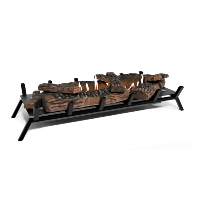 Rist XL - 80 cm bred frittstående biopeisinnsats med keramisk tre ScandiFlames rist XL - 80 cm bred frittstående biopeisinnsats med keramisk dekorativt treverk