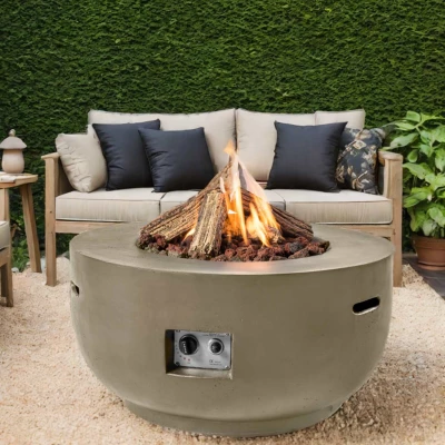 Utendørs taupe bord skål bord skål taupe