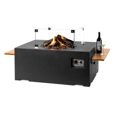 Rektangulær svart bord