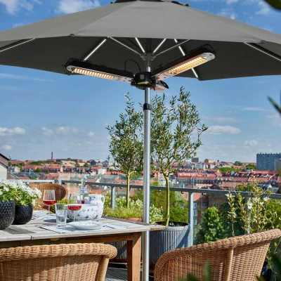 Parasoll terrassevarmer hortus Svart parasoll terrassevarmer