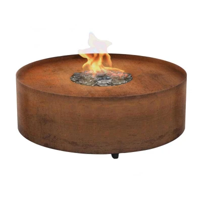 Planika Galio Fire Pit Corten Automatisk utendørs gasspeis