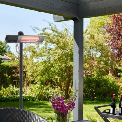 Svart gulvmodell terrassevarmer