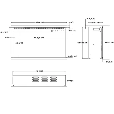 Innsats Aflamo 3D - 45 x 75 cm