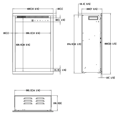 Aflamo 3D elektrisk peisinnsats 16" (40 × 60 cm)