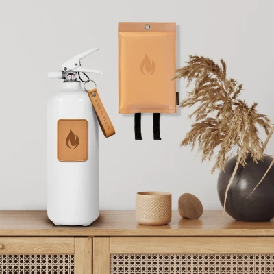 Nordic Flame Fire teppe i lysebrun Design Nordic Flame Fire teppe i lysebrun Design