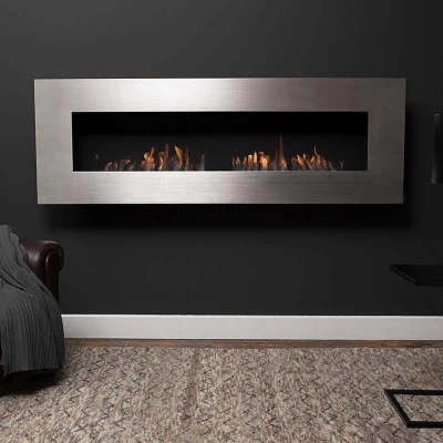 Icon Fires Nero 1750 Veggmontert - stål | Biopeiser Shop Nero 1750 veggmontert biopeis fra Icon Fires i stål