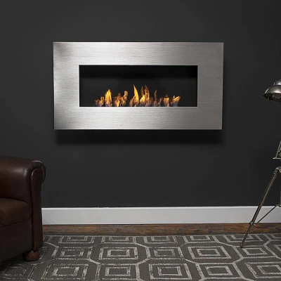 Icon Fires Nero 1150 Veggmontert - stål | Biopeiser Shop Nero 1150 veggmontert biopeis fra Icon Fires i stål
