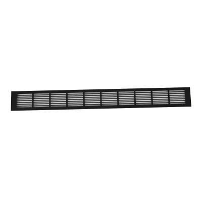 Ventilationsrist Sort - 100x11 cm med et ventilationsareal 420 cm² 