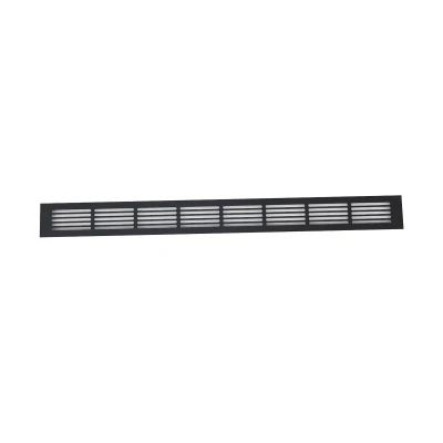 Ventilationsrist Sort - 80x7,6 cm med et ventilationsareal 210 cm2
