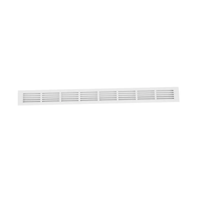 Ventilationsrist Hvid - 80x7,6 cm med et ventilationsareal 210 cm2