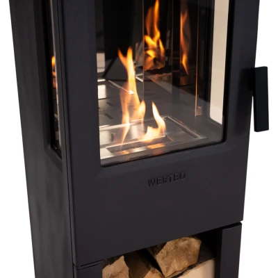 Nobel 90 Bioetanol peis – Frittstående, svart, 42,5 cm x 101,5 cm