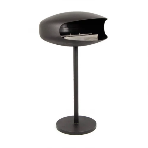UFO-50 svart på pidestall | Biopeiser Shop Hein & Haugaard UFO-50 Frittstående biopeis på fot i svart