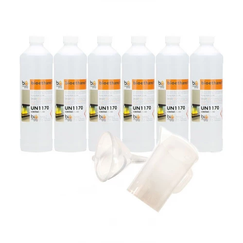 Start-kit til nybegynner av biopeis Startkit med 6 L Bioetanol + Påfyllingspakke