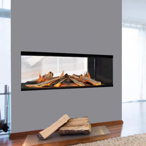 To-sidig elpeis 1030ds Evonic Fires elektrisk innebygget peis mellom to rom