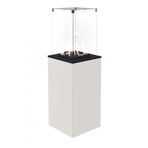 Deluxe Patio outdoor gasspeis - hvit | Biopeiser Shop Flott frittstående Deluxe Patio utendørs gasspeis i hvit