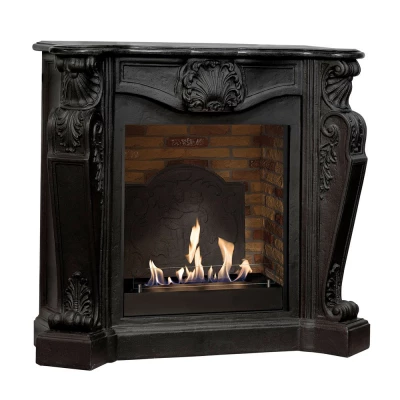 Louis Svart Castle Stone Surround biopeis | Biopeiser Shop Louis Castle Stone Surround biopeis fra Xaralyn i svart