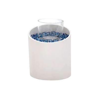 TORRE bioetanol ildsøyle M – Elegant hvit biopeis til inne og ute | Biopeiser-shop.no TORRE bioetanol ildsøyle M – Kremhvit