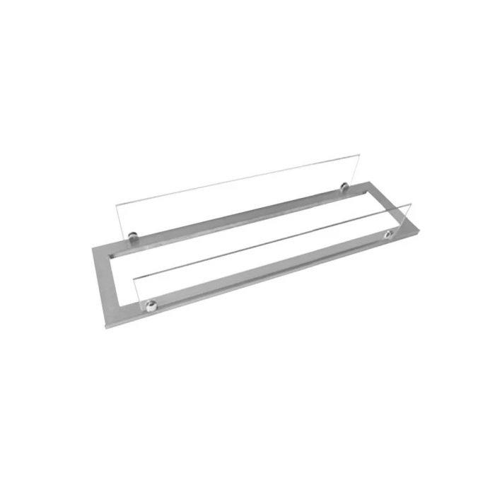 Stålramme med glass for 600 mm brenner